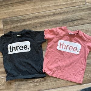 Three t shirts